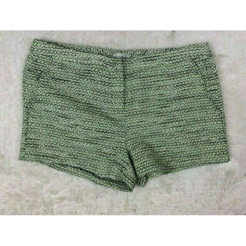 Halogen Size 10 Womens Shorts Mid Rise Green Black Design Shortie